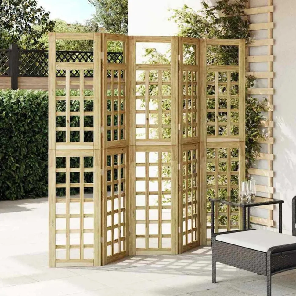 vidaXL Privacyscherm Honingbruin 200 x 180 cm Massief Vurenhout