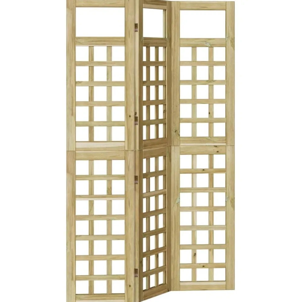 vidaXL Privacyscherm Honingbruin 121 x 180 cm Massief Vurenhout