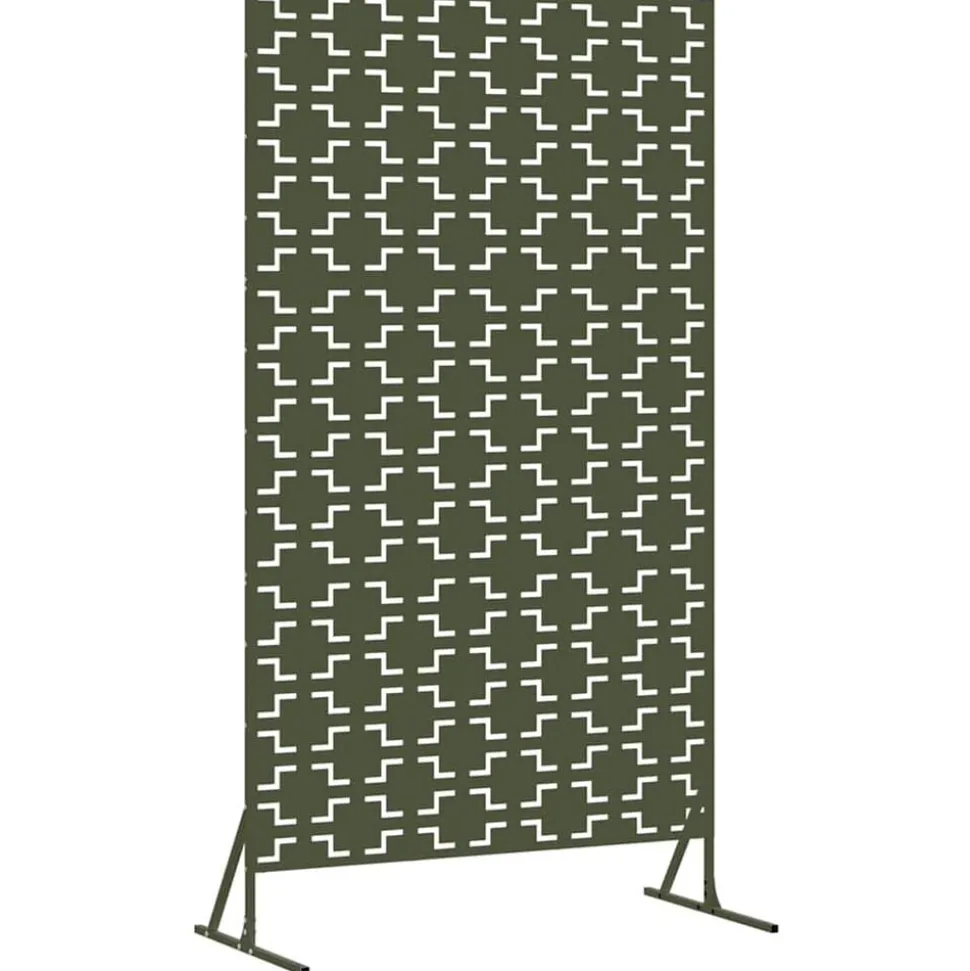 vidaXL Privacyscherm Olijfgroen 100 x 50 x 180 cm Staal