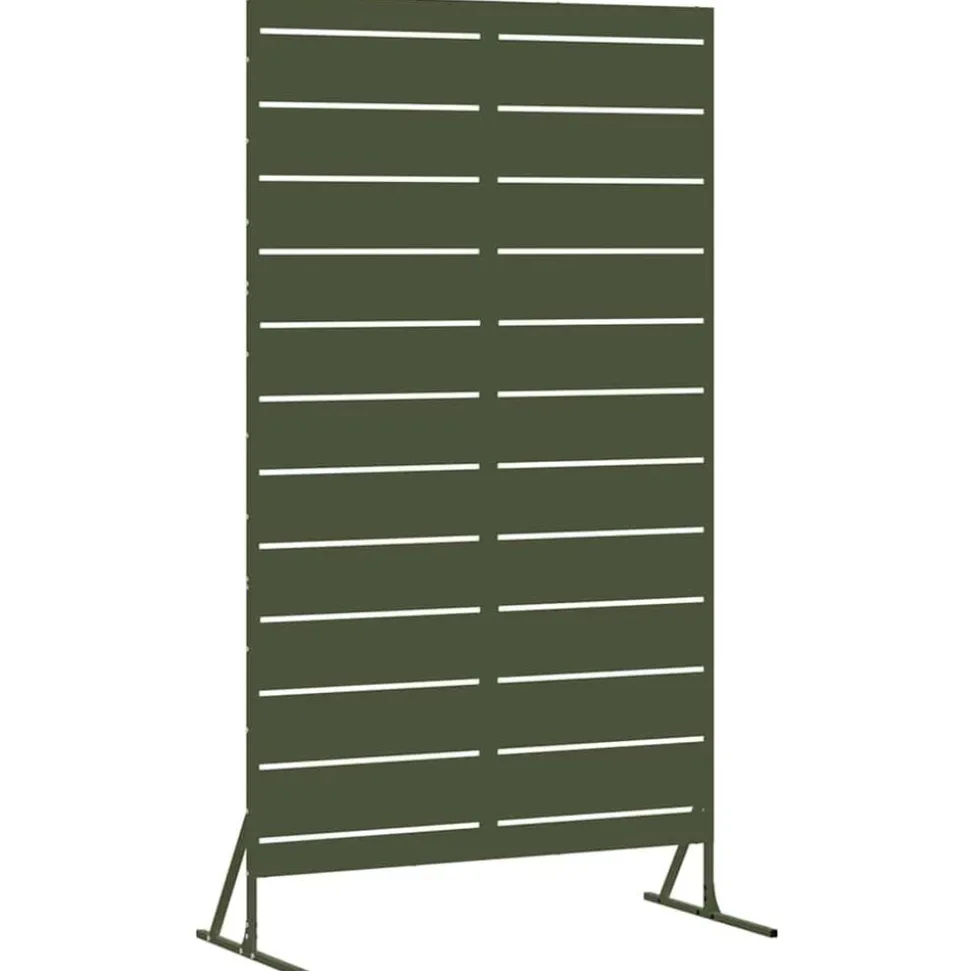 vidaXL Privacyscherm Olijfgroen 100 x 50 x 180 cm Staal