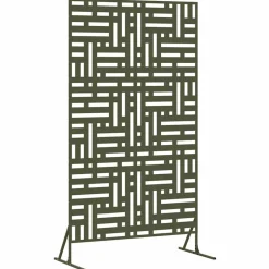 vidaXL Privacyscherm Olijfgroen 100 x 50 x 180 cm Staal
