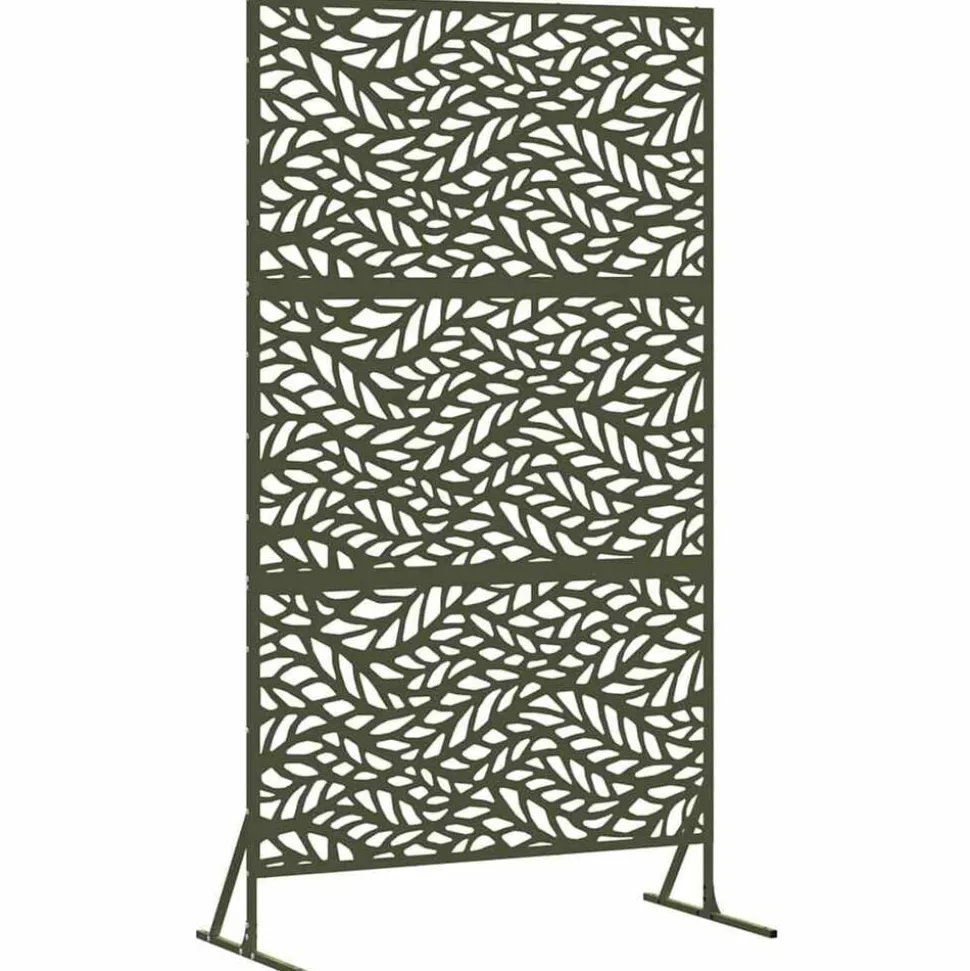 vidaXL Privacyscherm Olijfgroen 100 x 50 x 180 cm Staal