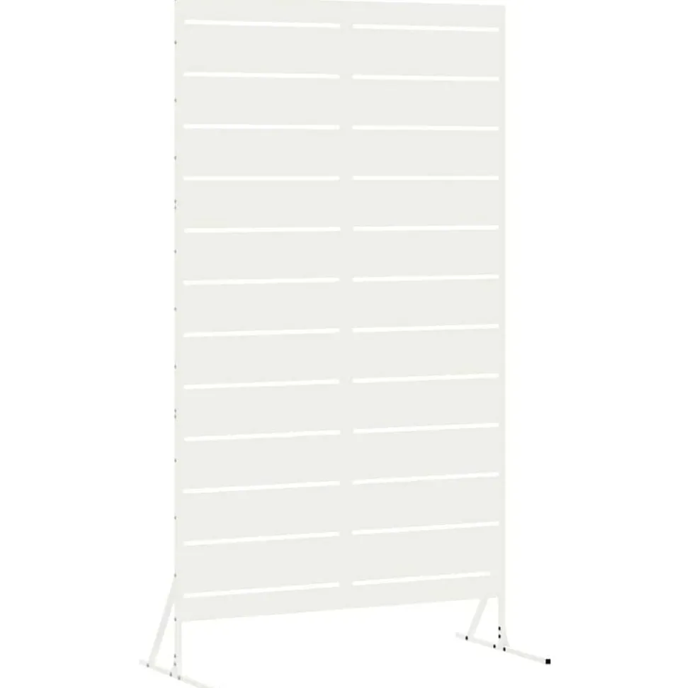 vidaXL Privacyscherm Wit 100 x 50 x 180 cm Staal
