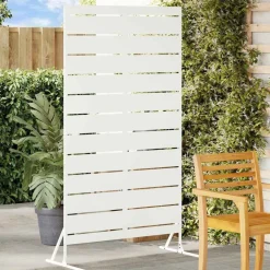 vidaXL Privacyscherm Wit 100 x 50 x 180 cm Staal
