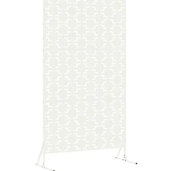 vidaXL Privacyscherm Wit 100 x 50 x 180 cm Staal