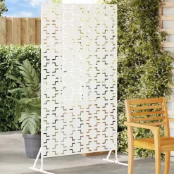 vidaXL Privacyscherm Wit 100 x 50 x 180 cm Staal