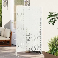vidaXL Privacyscherm Wit 100 x 50 x 180 cm Staal