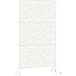 vidaXL Privacyscherm Wit 100 x 50 x 180 cm Staal