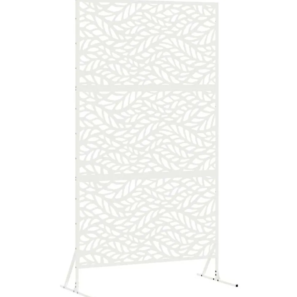 vidaXL Privacyscherm Wit 100 x 50 x 180 cm Staal