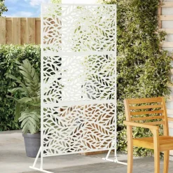 vidaXL Privacyscherm Wit 100 x 50 x 180 cm Staal