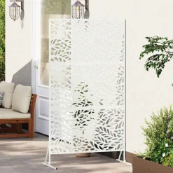 vidaXL Privacyscherm Wit 100 x 50 x 180 cm Staal