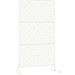 vidaXL Privacyscherm Wit 100 x 50 x 180 cm Staal