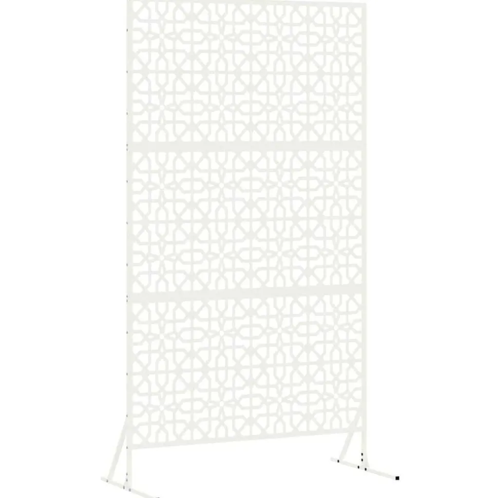 vidaXL Privacyscherm Wit 100 x 50 x 180 cm Staal