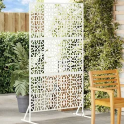 vidaXL Privacyscherm Wit 100 x 50 x 180 cm Staal