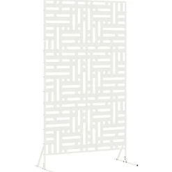 vidaXL Privacyscherm Wit 100 x 50 x 180 cm Staal