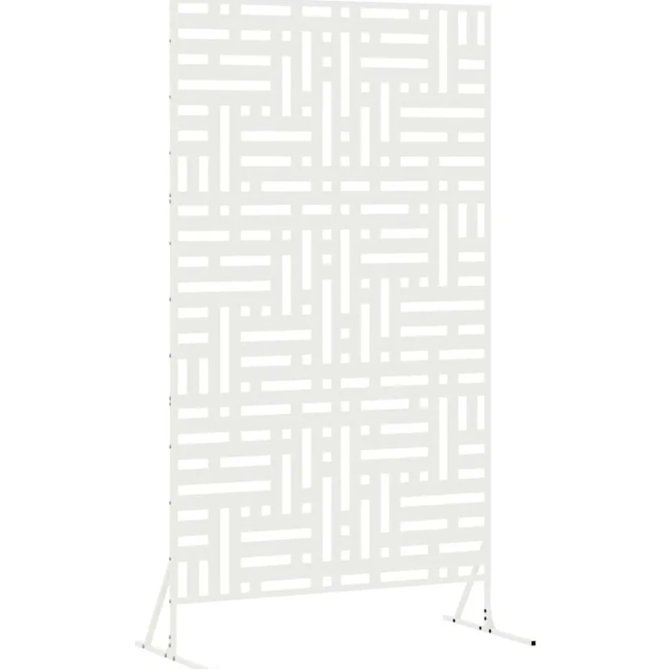 vidaXL Privacyscherm Wit 100 x 50 x 180 cm Staal