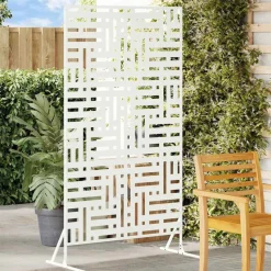 vidaXL Privacyscherm Wit 100 x 50 x 180 cm Staal