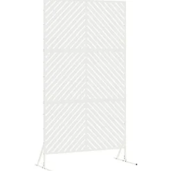 vidaXL Privacyscherm Wit 100 x 50 x 180 cm Staal