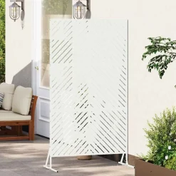 vidaXL Privacyscherm Wit 100 x 50 x 180 cm Staal