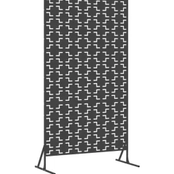 vidaXL Privacyscherm Zwart 100 x 50 x 180 cm Staal