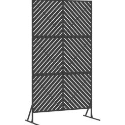 vidaXL Privacyscherm Zwart 100 x 50 x 180 cm Staal