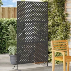 vidaXL Privacyscherm Zwart 100 x 50 x 180 cm Staal