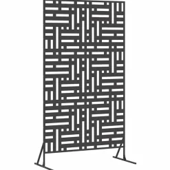 vidaXL Privacyscherm Zwart 100 x 50 x 180 cm Staal