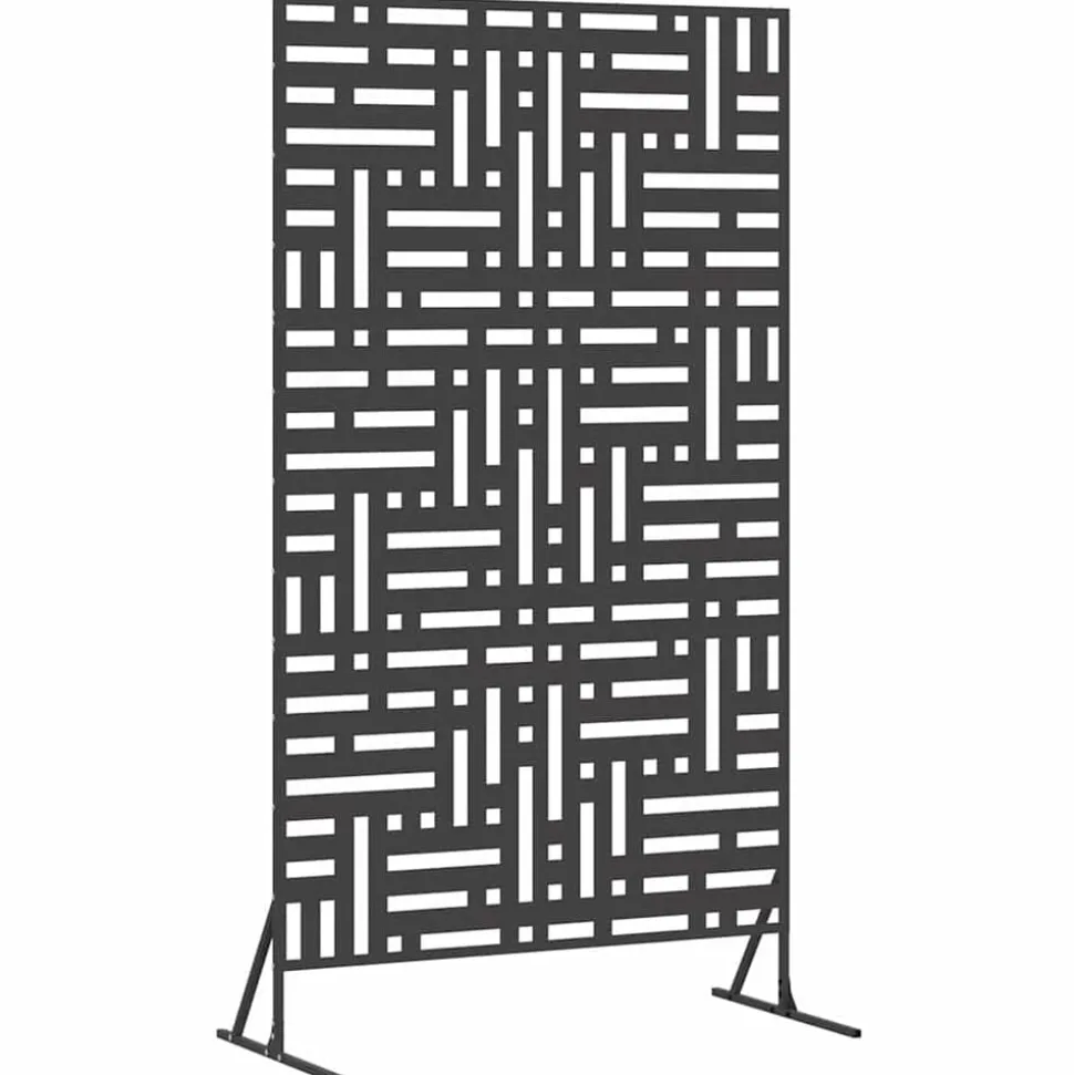 vidaXL Privacyscherm Zwart 100 x 50 x 180 cm Staal