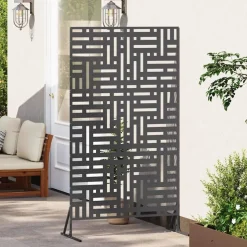 vidaXL Privacyscherm Zwart 100 x 50 x 180 cm Staal