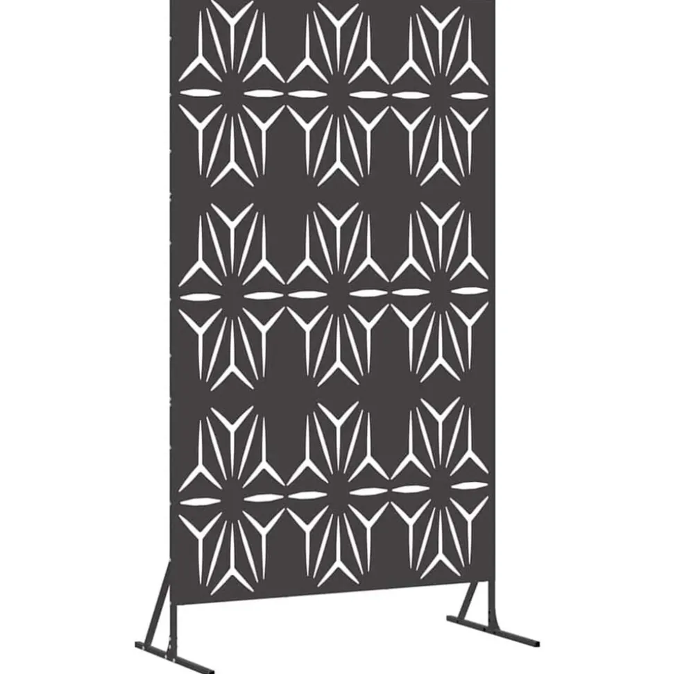 vidaXL Privacyscherm Zwart 100 x 50 x 180 cm Staal