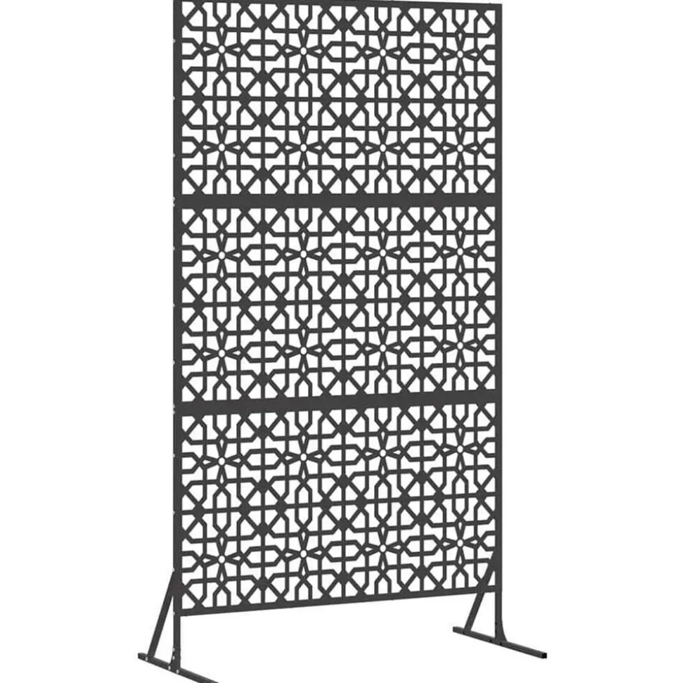 vidaXL Privacyscherm Zwart 100 x 50 x 180 cm Staal