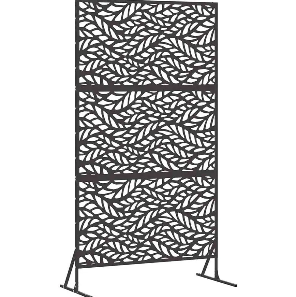 vidaXL Privacyscherm Zwart 100 x 50 x 180 cm Staal