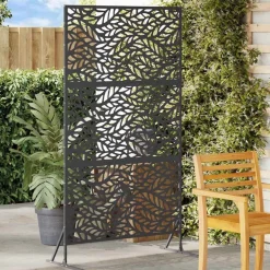 vidaXL Privacyscherm Zwart 100 x 50 x 180 cm Staal