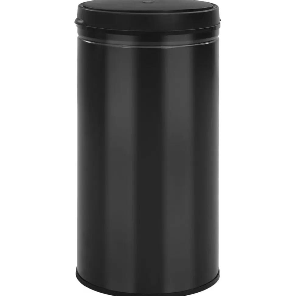 vidaXL Prullenbak met automatische sensor 60 L koolstofstaal zwart