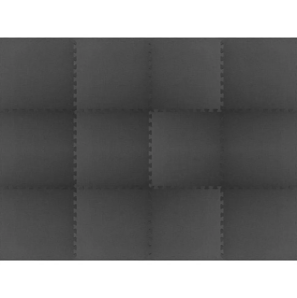 vidaXL Puzzel Oefenmatten 12 pcs Zwart 4,32 ㎡ EVA Schuim