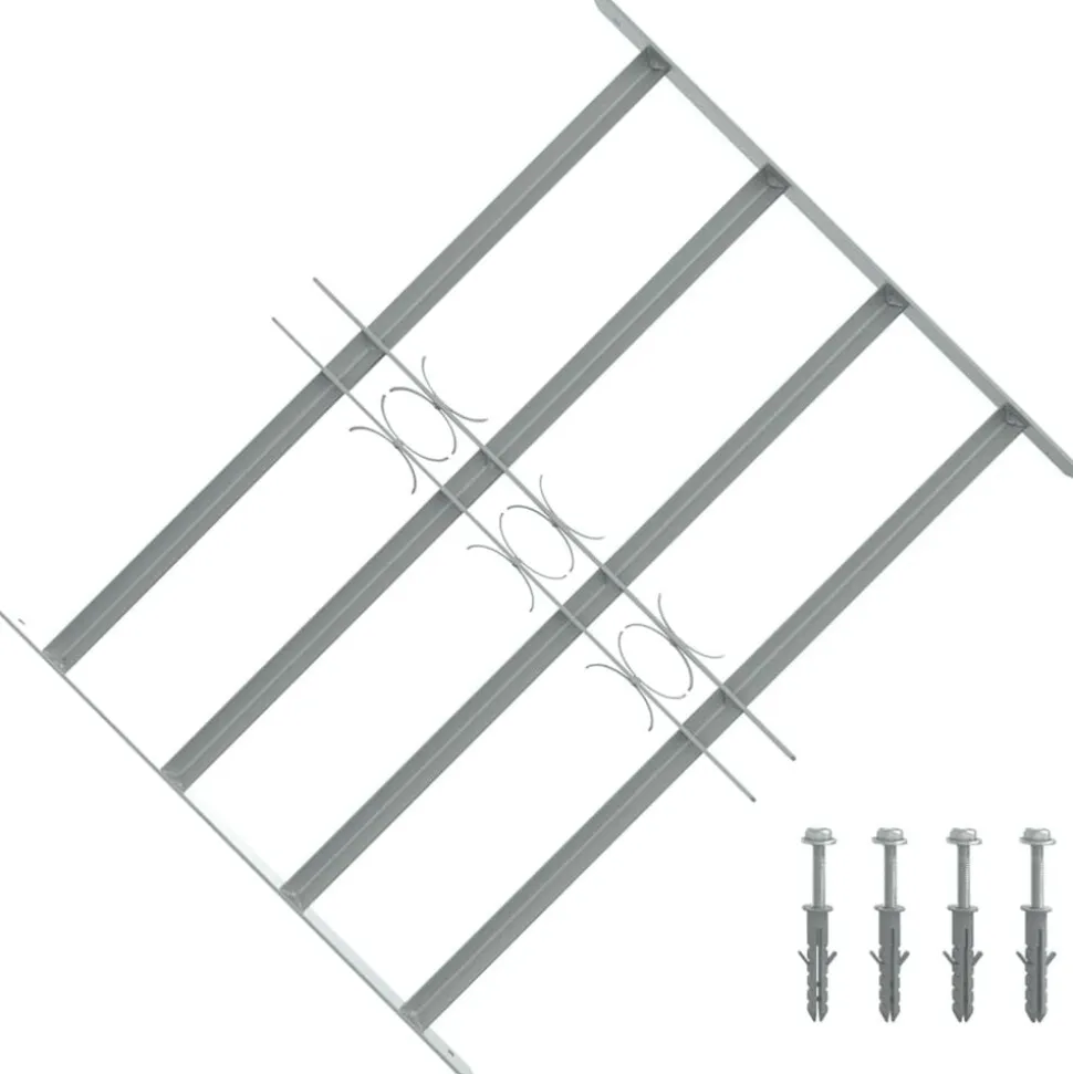 vidaXL Raambeveiliging verstelbaar met 4 dwarsstangen 500-650 mm
