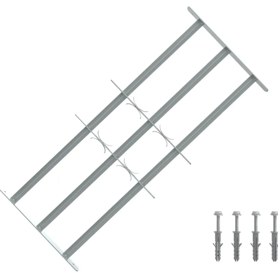 vidaXL Raambeveiliging verstelbaar met 3 dwarsstangen 700-1050 mm