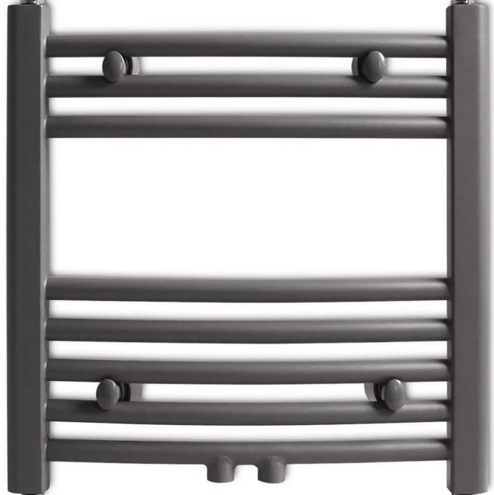 vidaXL Radiator / handdoekenrek gebogen 480x480 mm grijs