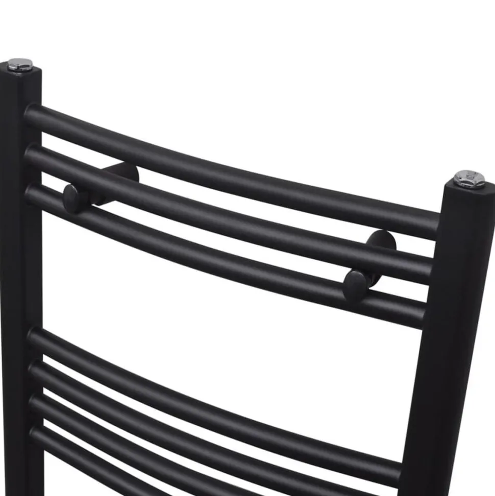 vidaXL Radiator / handdoekenrek gebogen 480x480 mm zwart