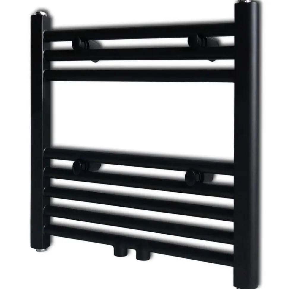 vidaXL Radiator / handdoekenrek recht 480x480 mm zwart