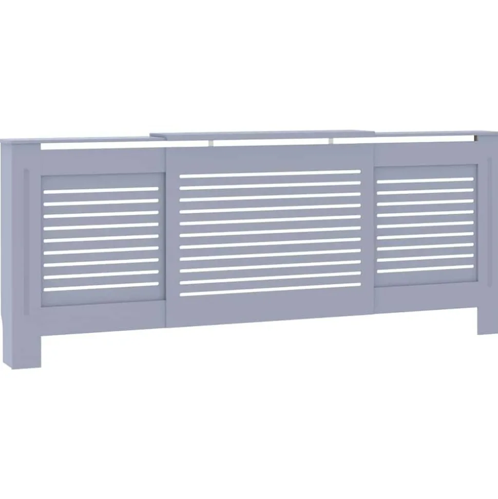 vidaXL Radiatorombouw 205 cm MDF grijs