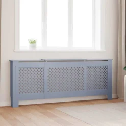 vidaXL Radiatorombouw 205 cm MDF grijs
