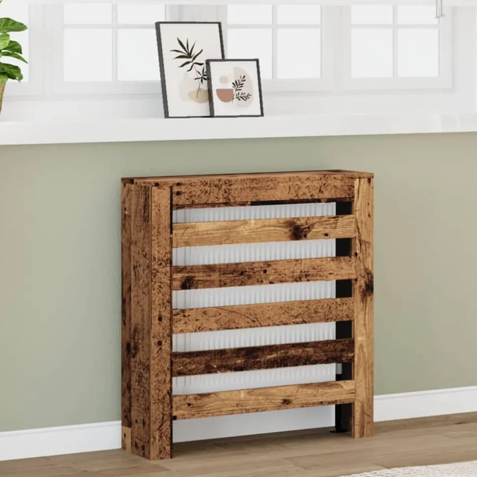 vidaXL Radiatorombouw 78x20x82 cm bewerkt hout oud hout