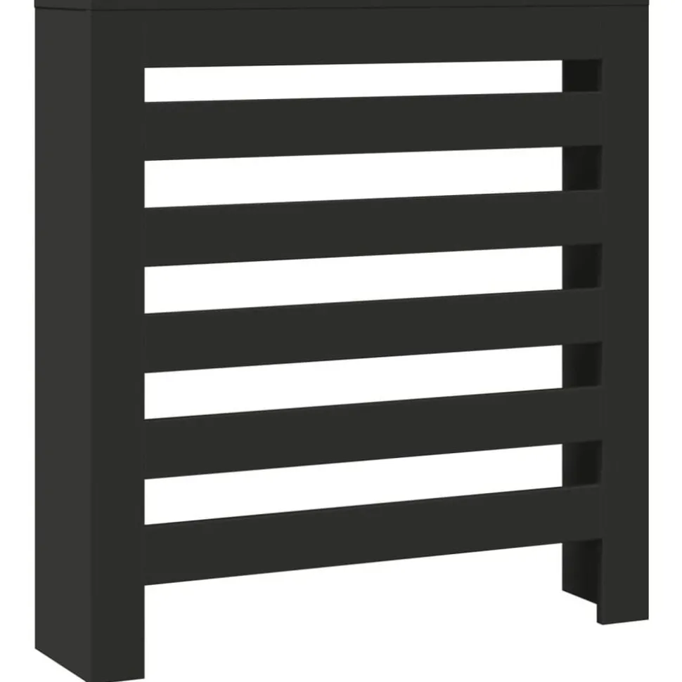 vidaXL Radiatorombouw 78x20x82 cm bewerkt hout zwart