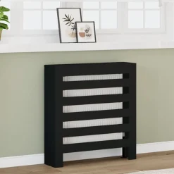 vidaXL Radiatorombouw 78x20x82 cm bewerkt hout zwart