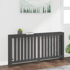 vidaXL Radiatorombouw 169x19x84 cm massief grenenhout grijs