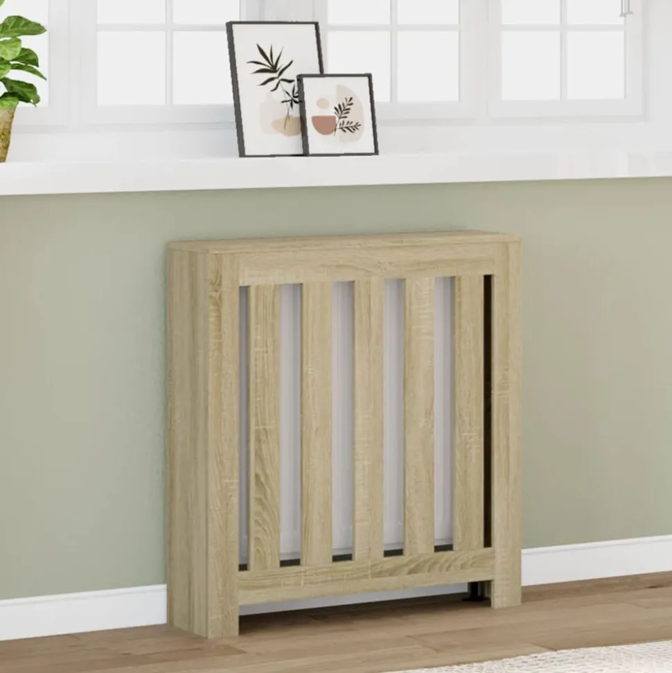 vidaXL Radiatorombouw 78x20x82 cm bewerkt hout sonoma eikenkleurig