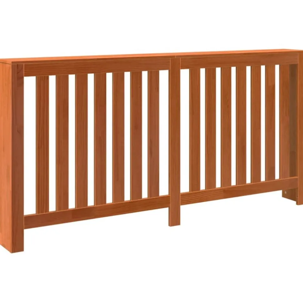vidaXL Radiatorombouw 169x19x84 cm massief grenenhout wasbruin