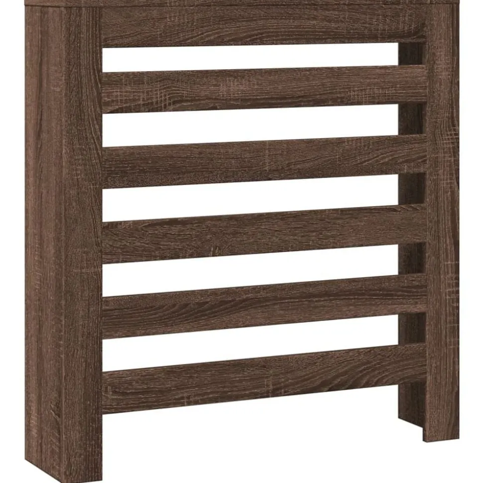 vidaXL Radiatorombouw 78x20x82 cm bewerkt hout bruin eikenkleurig