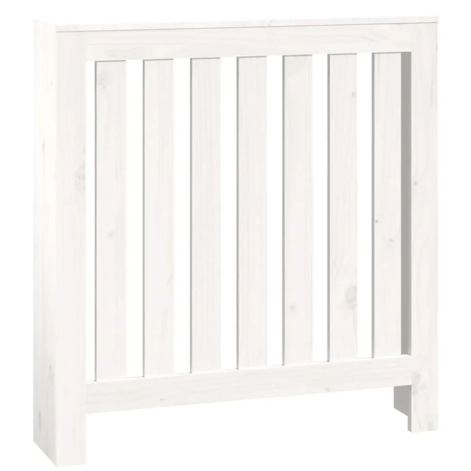 vidaXL Radiatorombouw 79,5x19x84 cm massief grenenhout wit